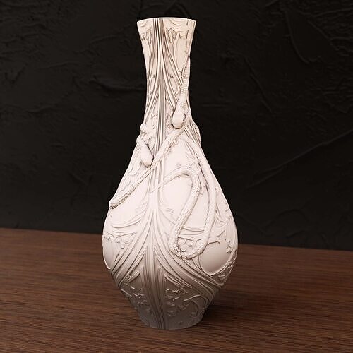 Snake Vase STL  file no supports Multicolor Printing Available 3D print model