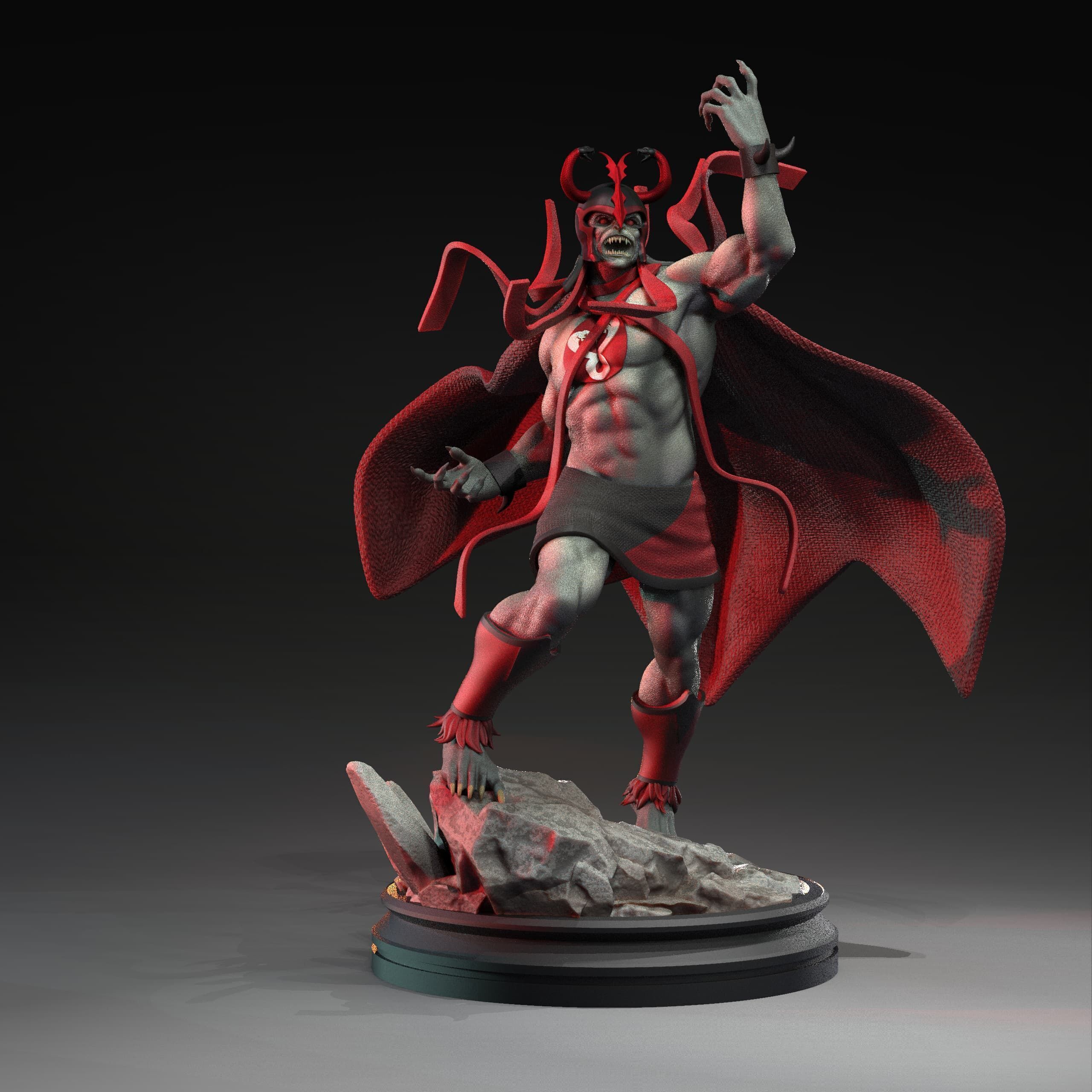 Mumm Ra Red and Black Thundercats STL collectibles 3D print model_8