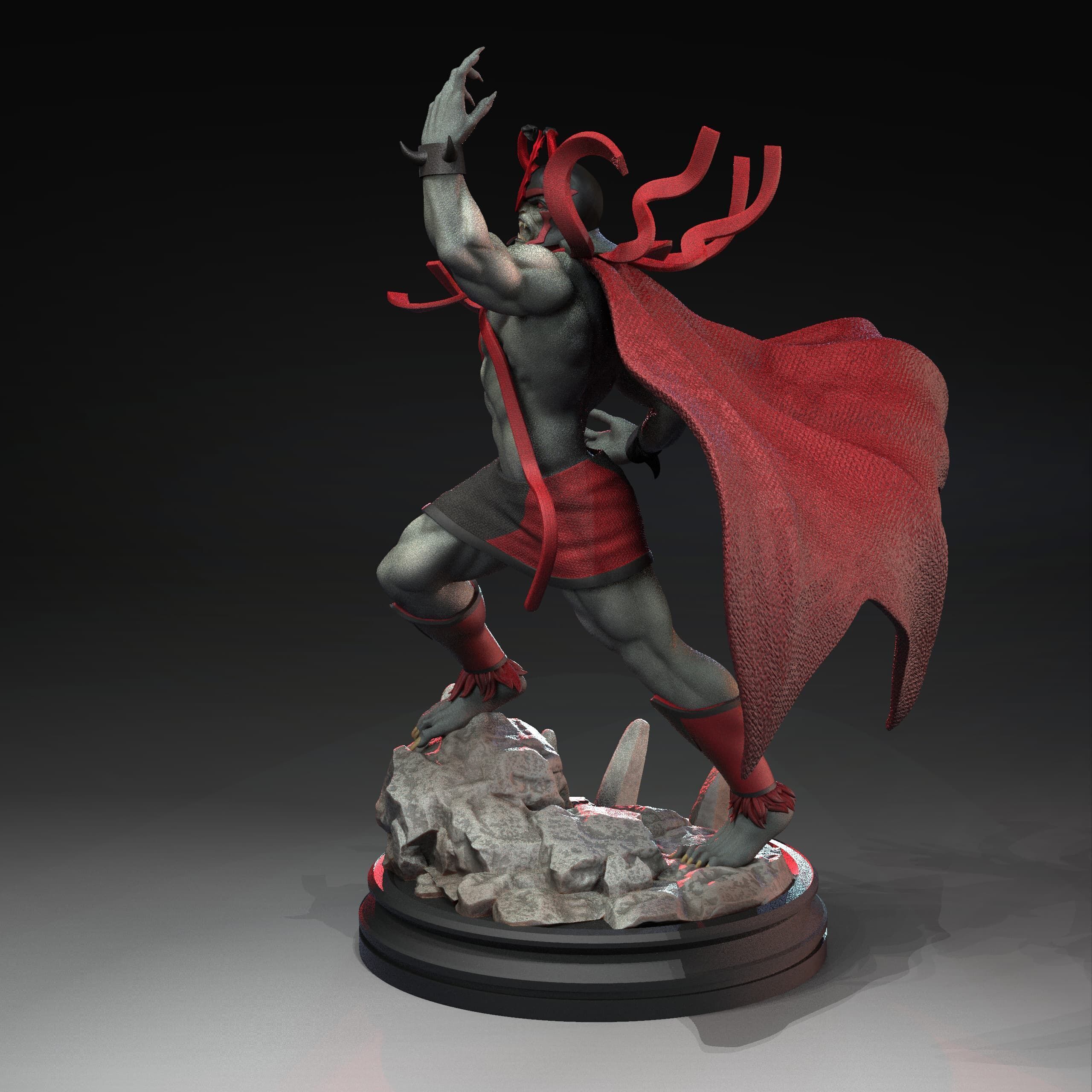 Mumm Ra Red and Black Thundercats STL collectibles 3D print model_7