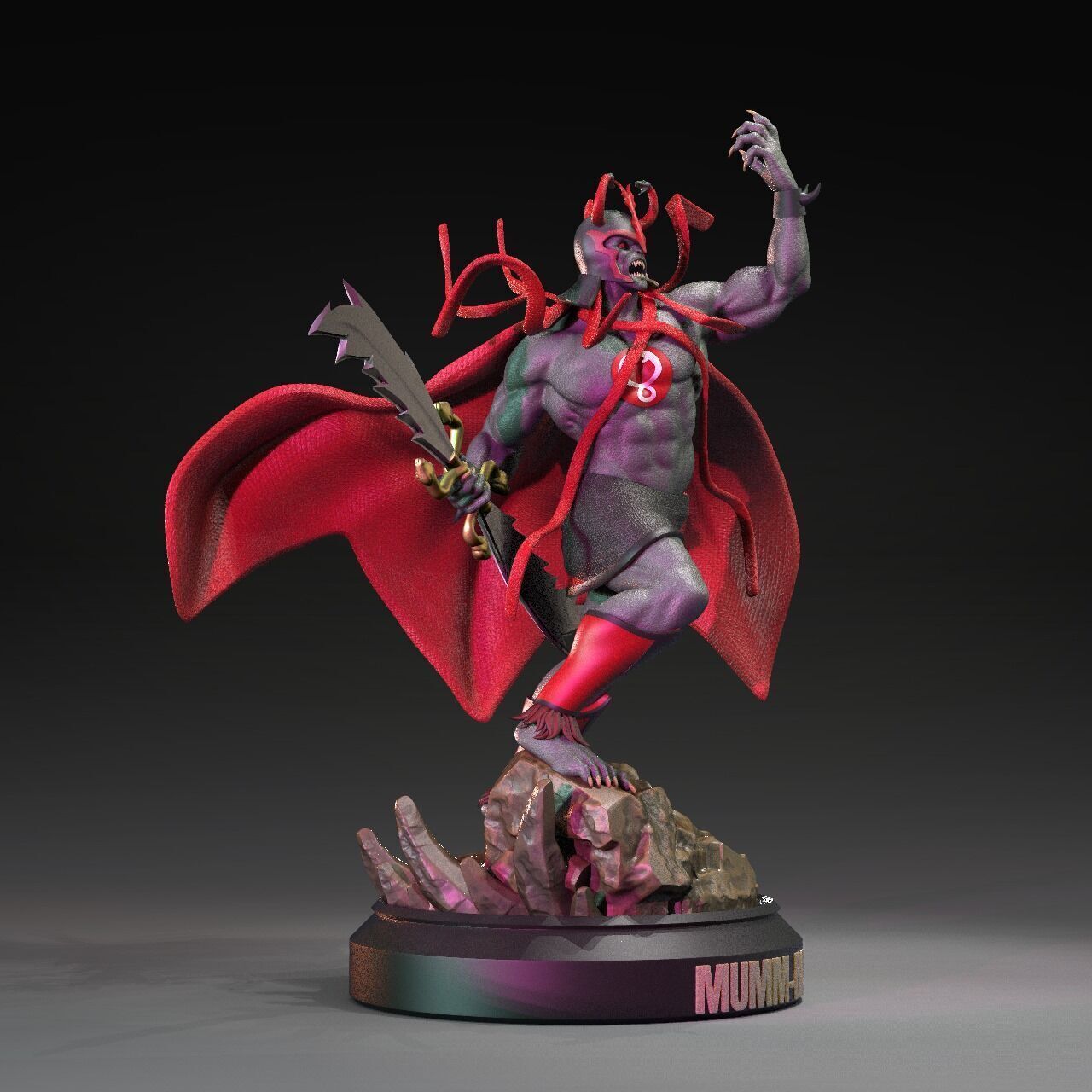 Mumm Ra Red and Black Thundercats STL collectibles 3D print model_6