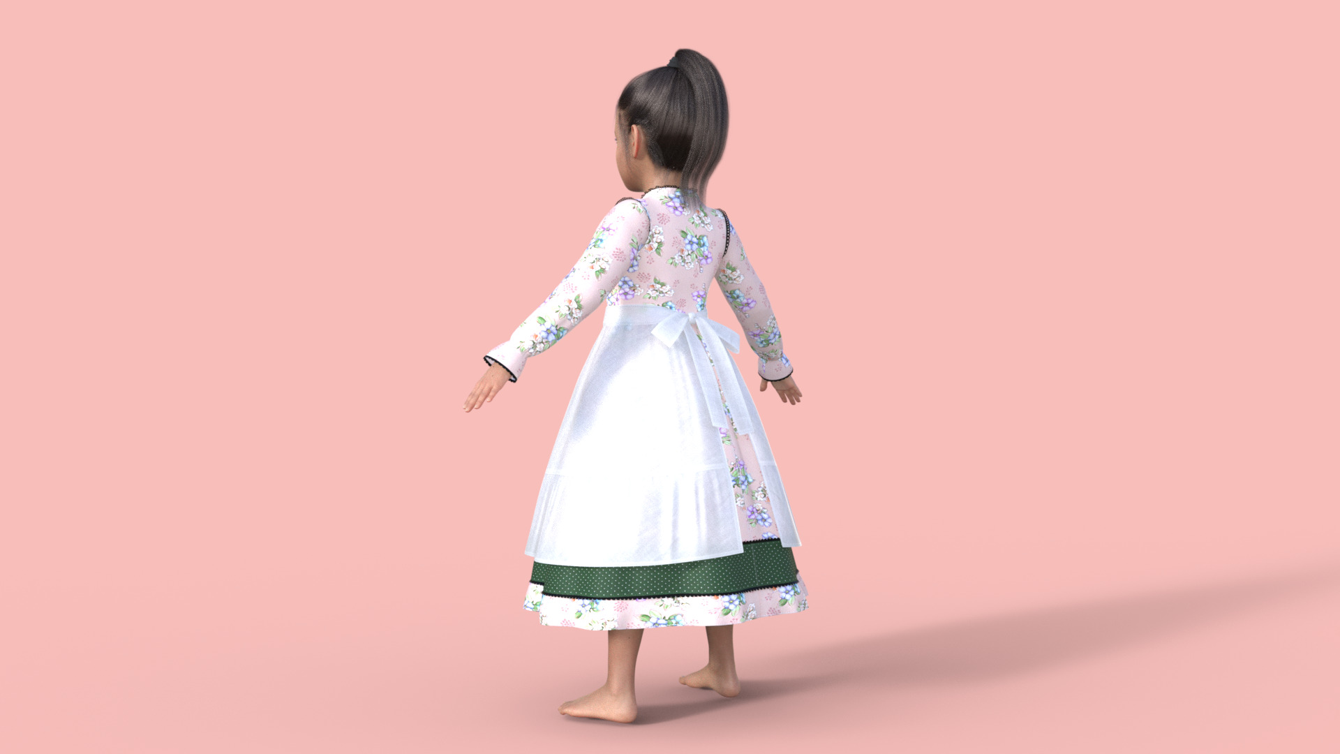 Realistic 3D Girl Character Rigged 3D model_20