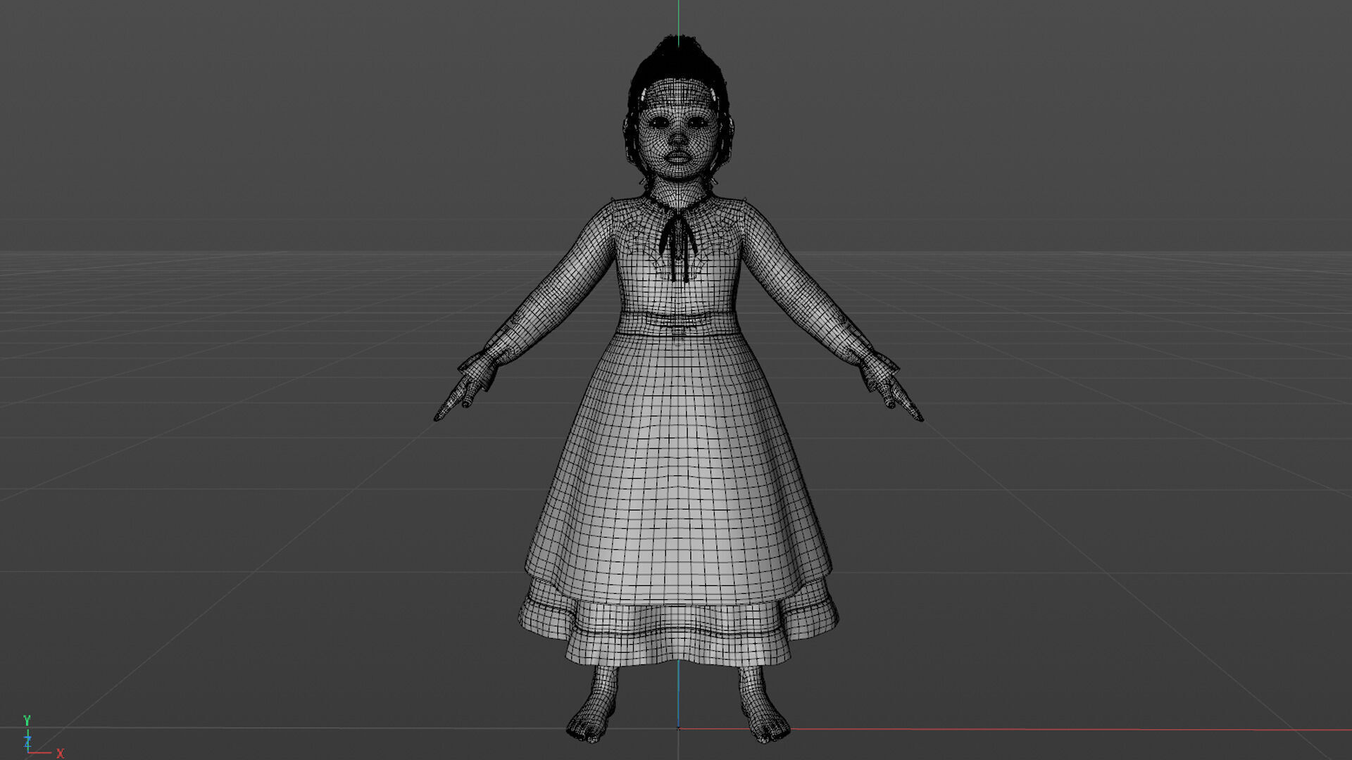 Realistic 3D Girl Character Rigged 3D model_37