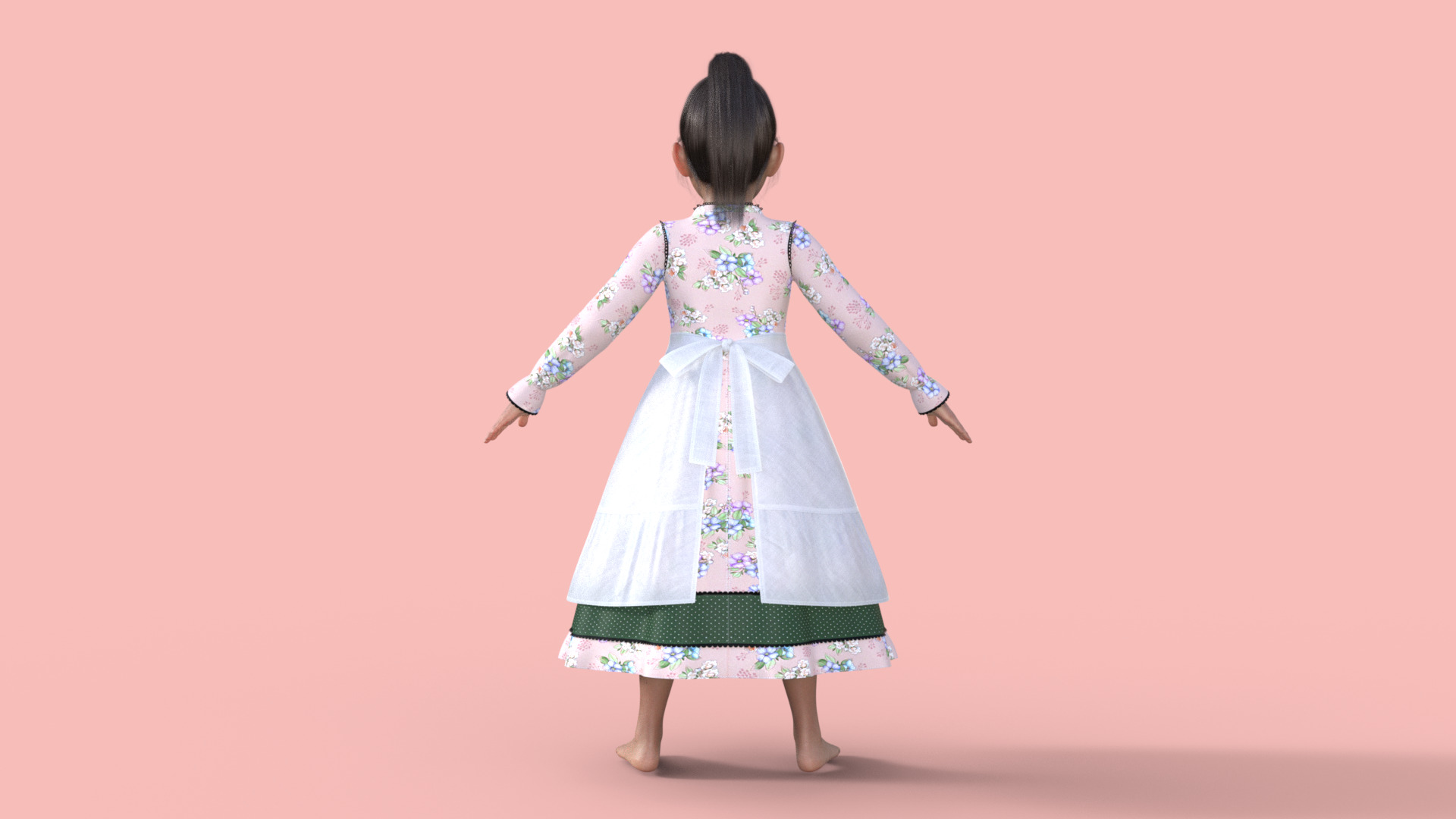 Realistic 3D Girl Character Rigged 3D model_19