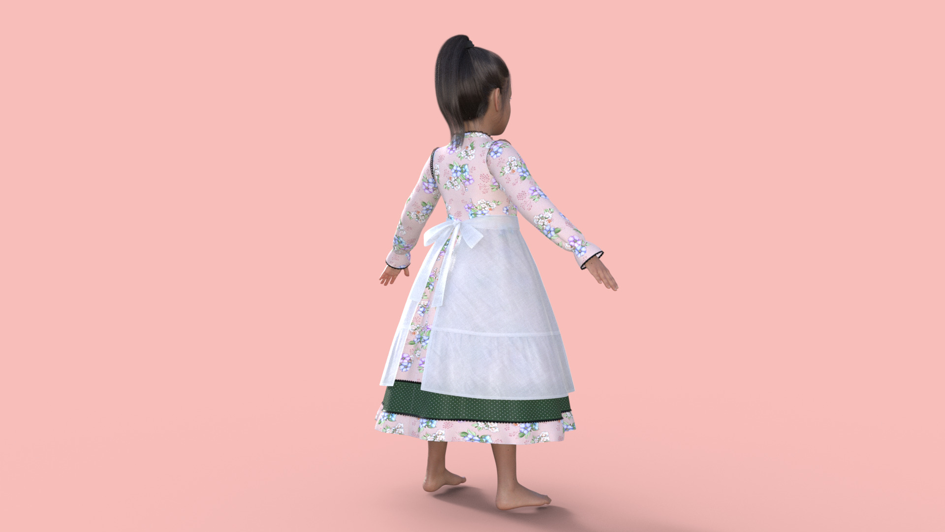 Realistic 3D Girl Character Rigged 3D model_23