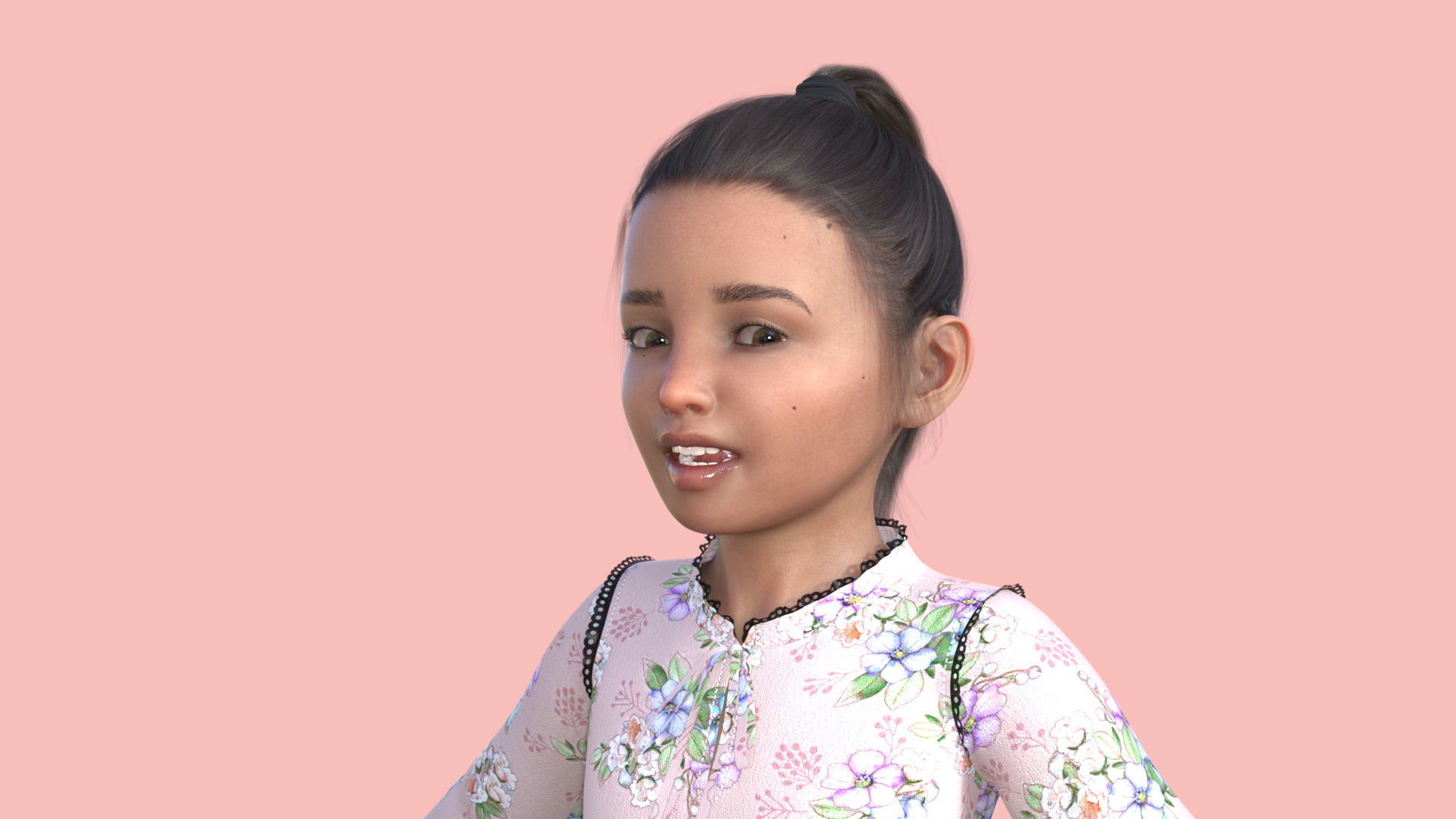Realistic 3D Girl Character Rigged 3D model_26