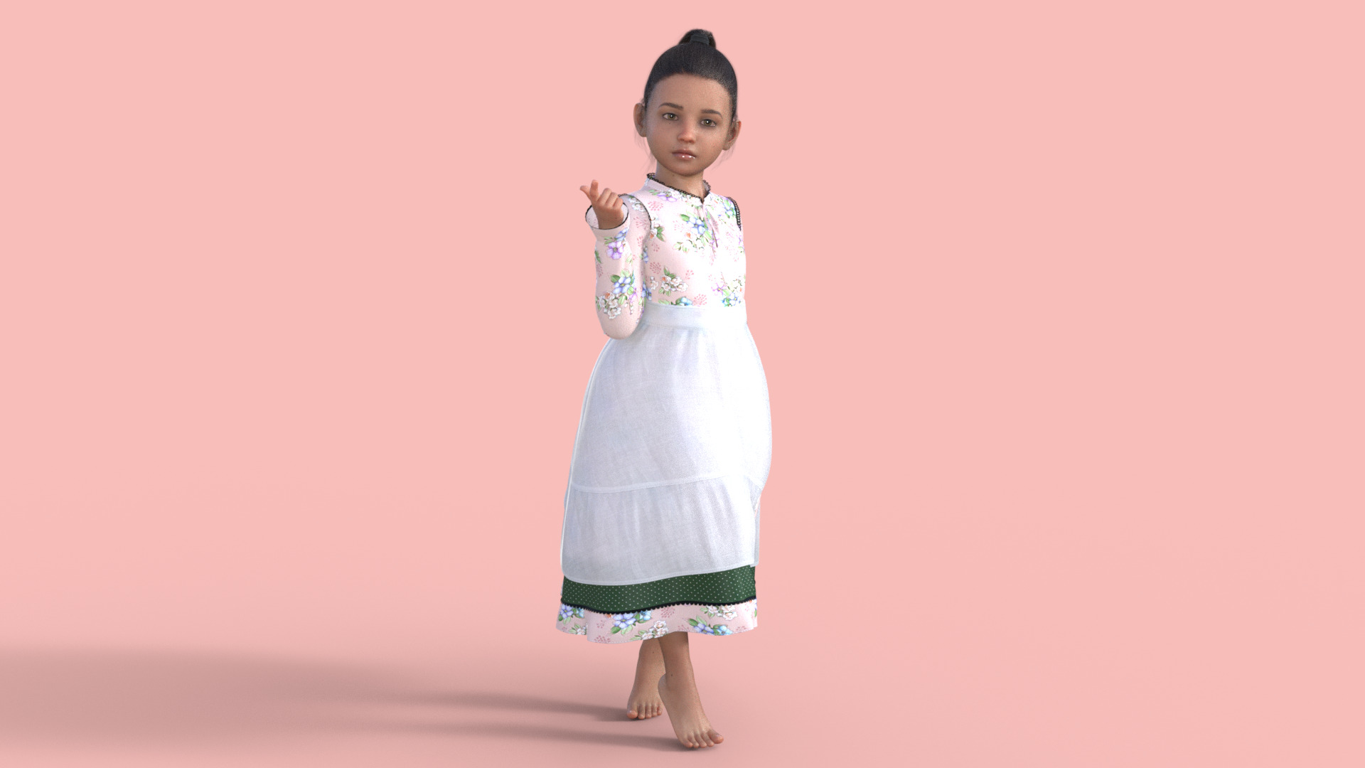 Realistic 3D Girl Character Rigged 3D model_31