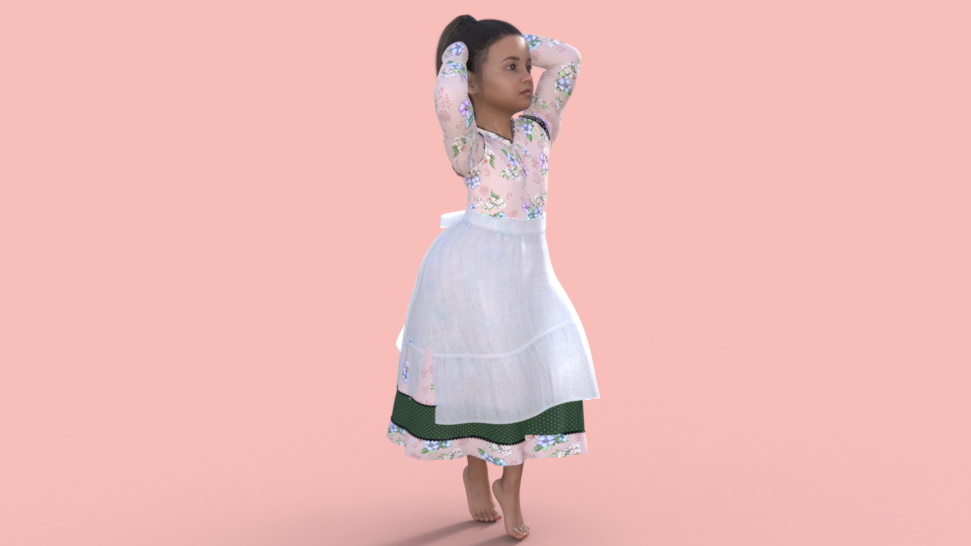 Realistic 3D Girl Character Rigged 3D model_30