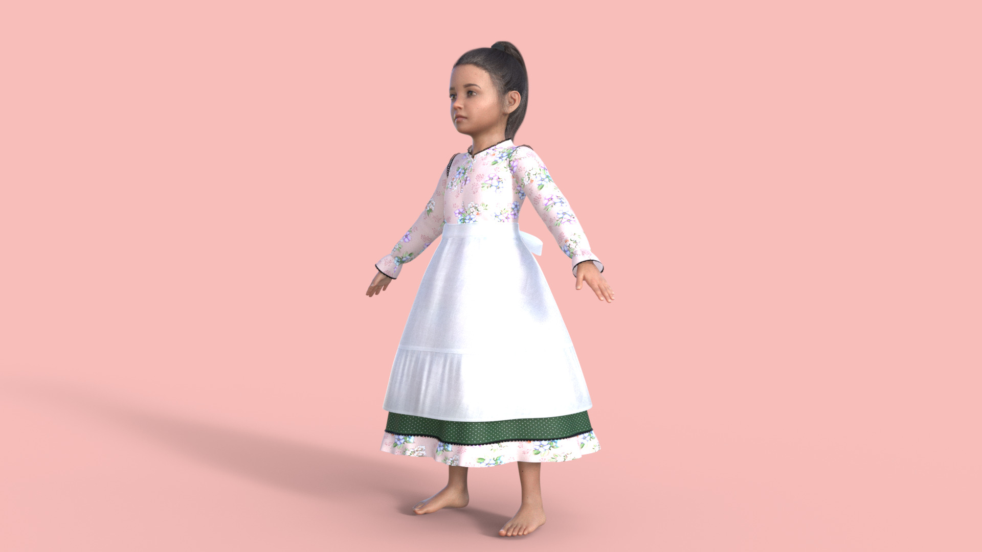 Realistic 3D Girl Character Rigged 3D model_21