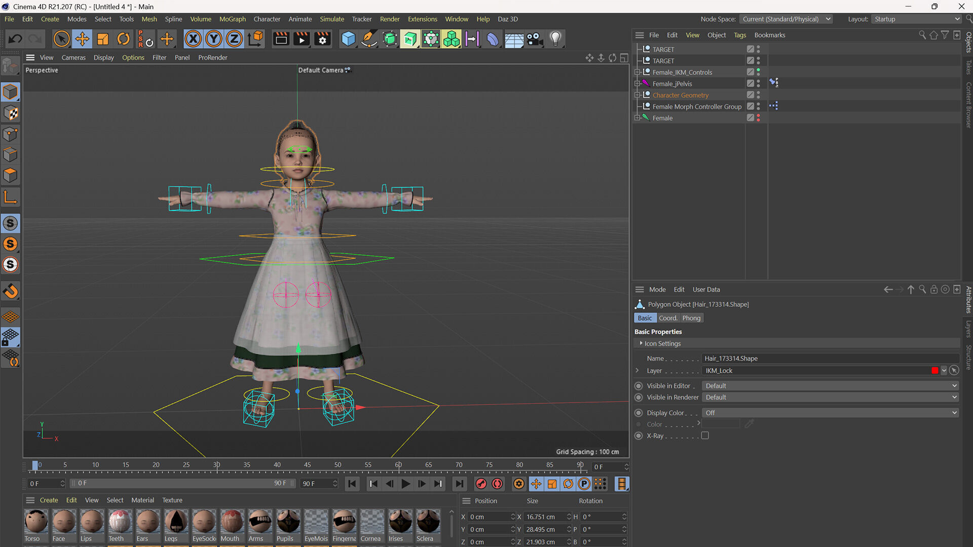 Realistic 3D Girl Character Rigged 3D model_38