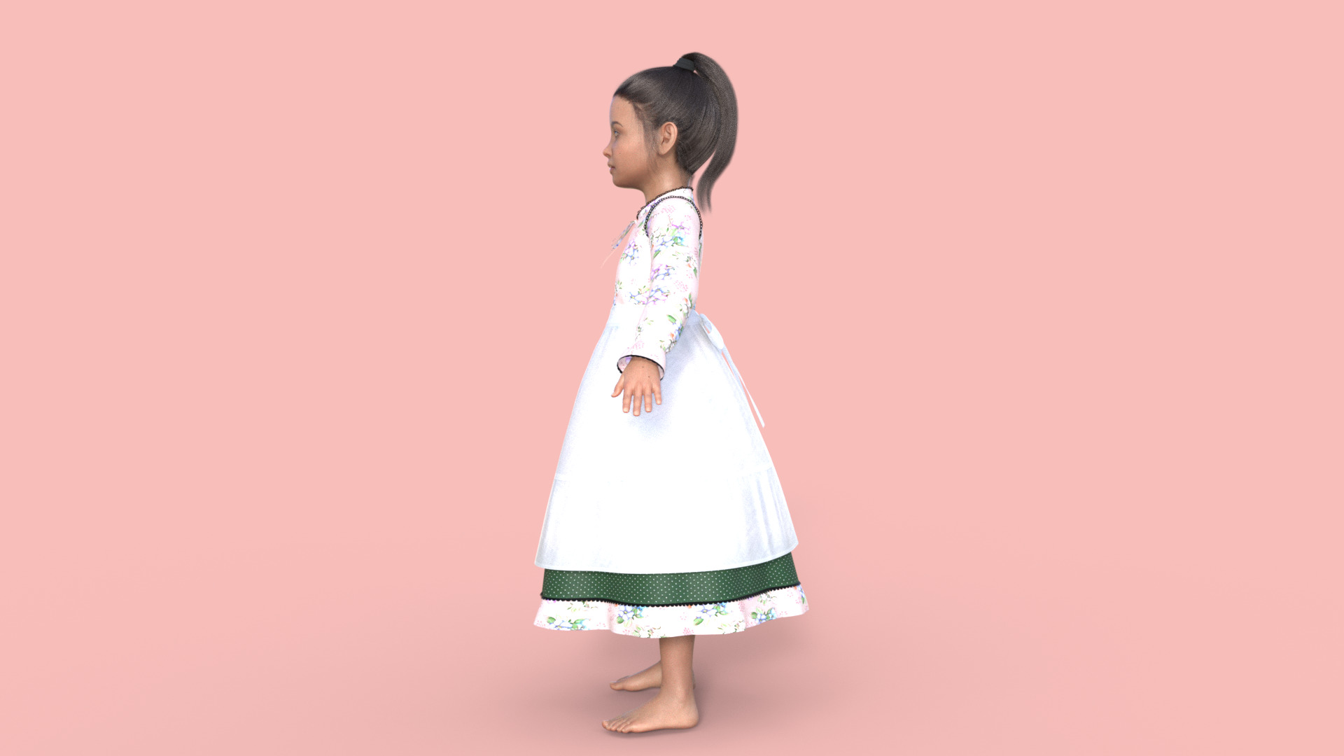 Realistic 3D Girl Character Rigged 3D model_22