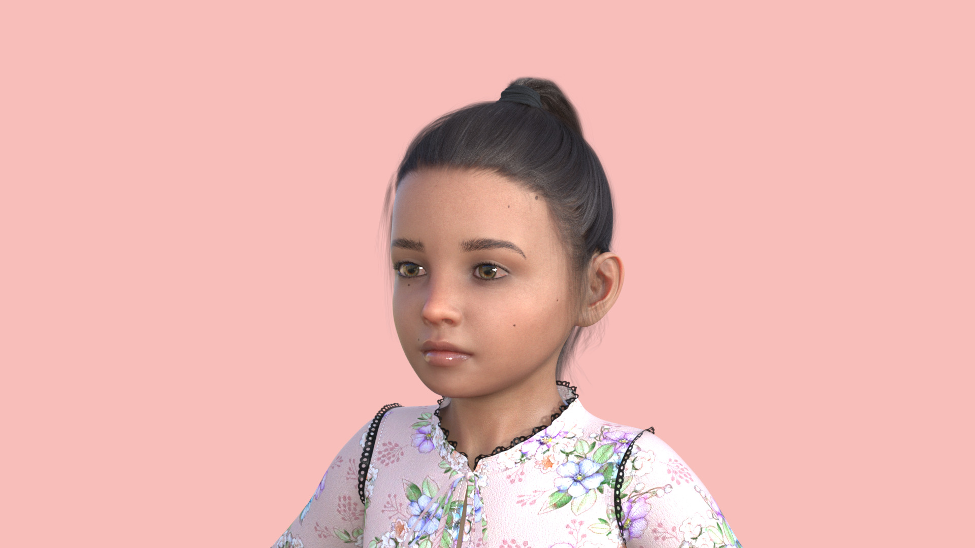 Realistic 3D Girl Character Rigged 3D model_29