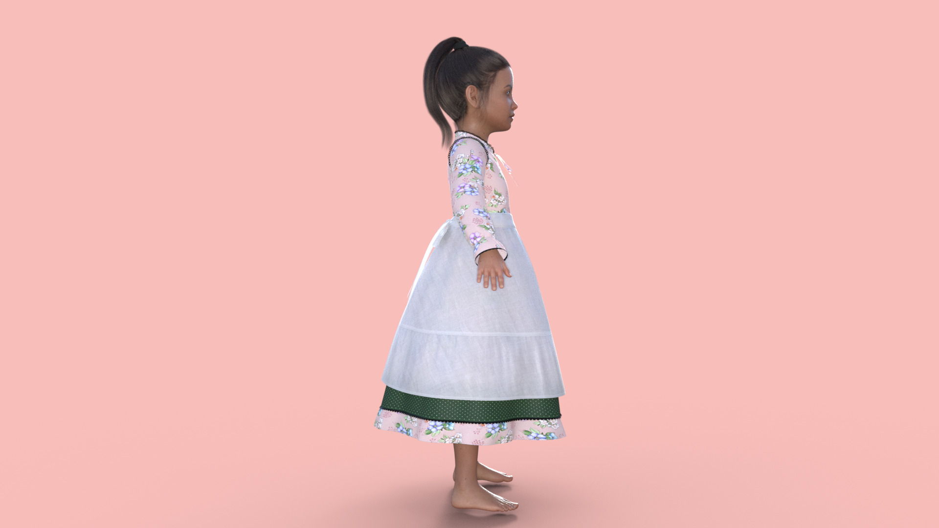 Realistic 3D Girl Character Rigged 3D model_15