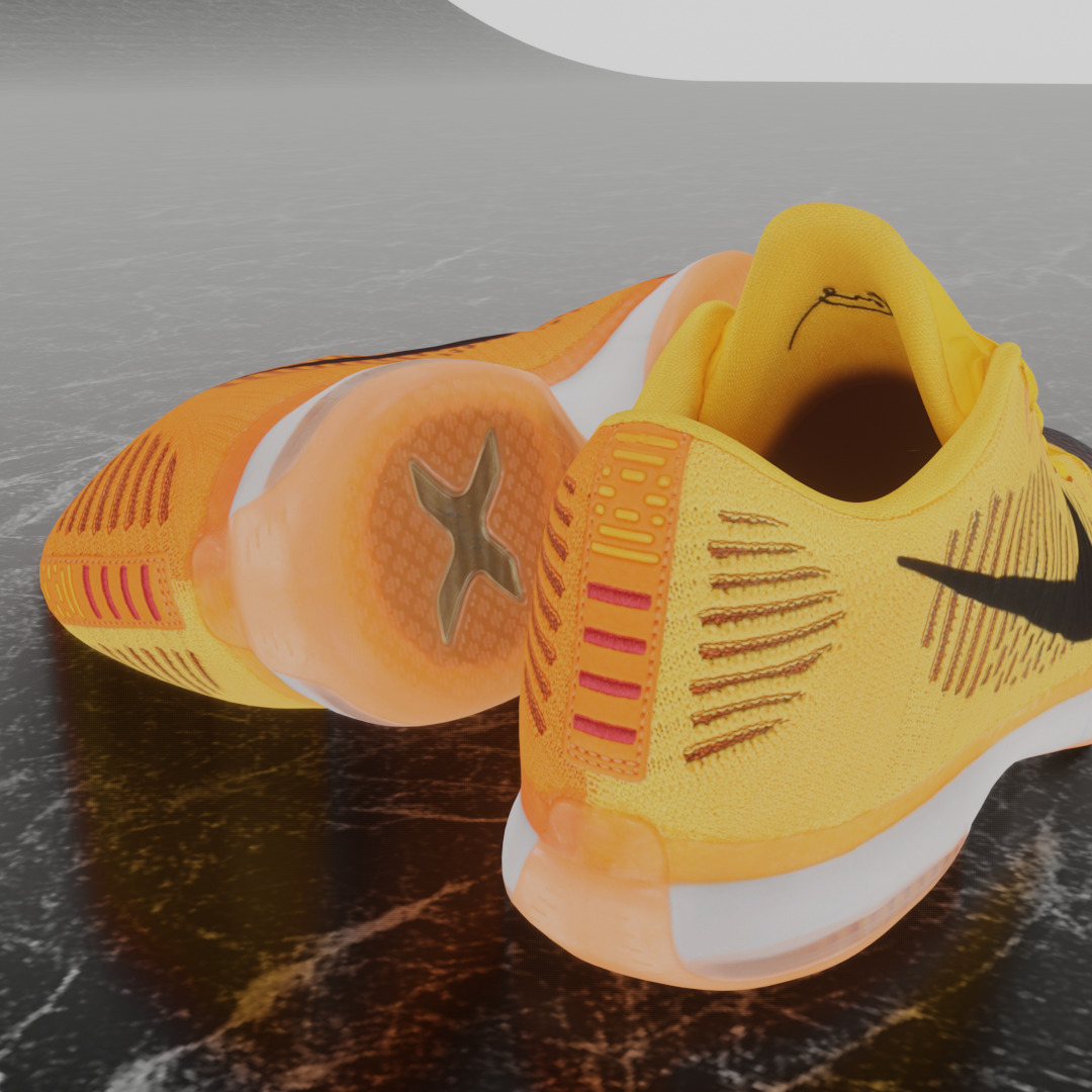 NIKE KOBE 10 ELITE CHESTER 3D SHOES  Low-poly 3D model_9