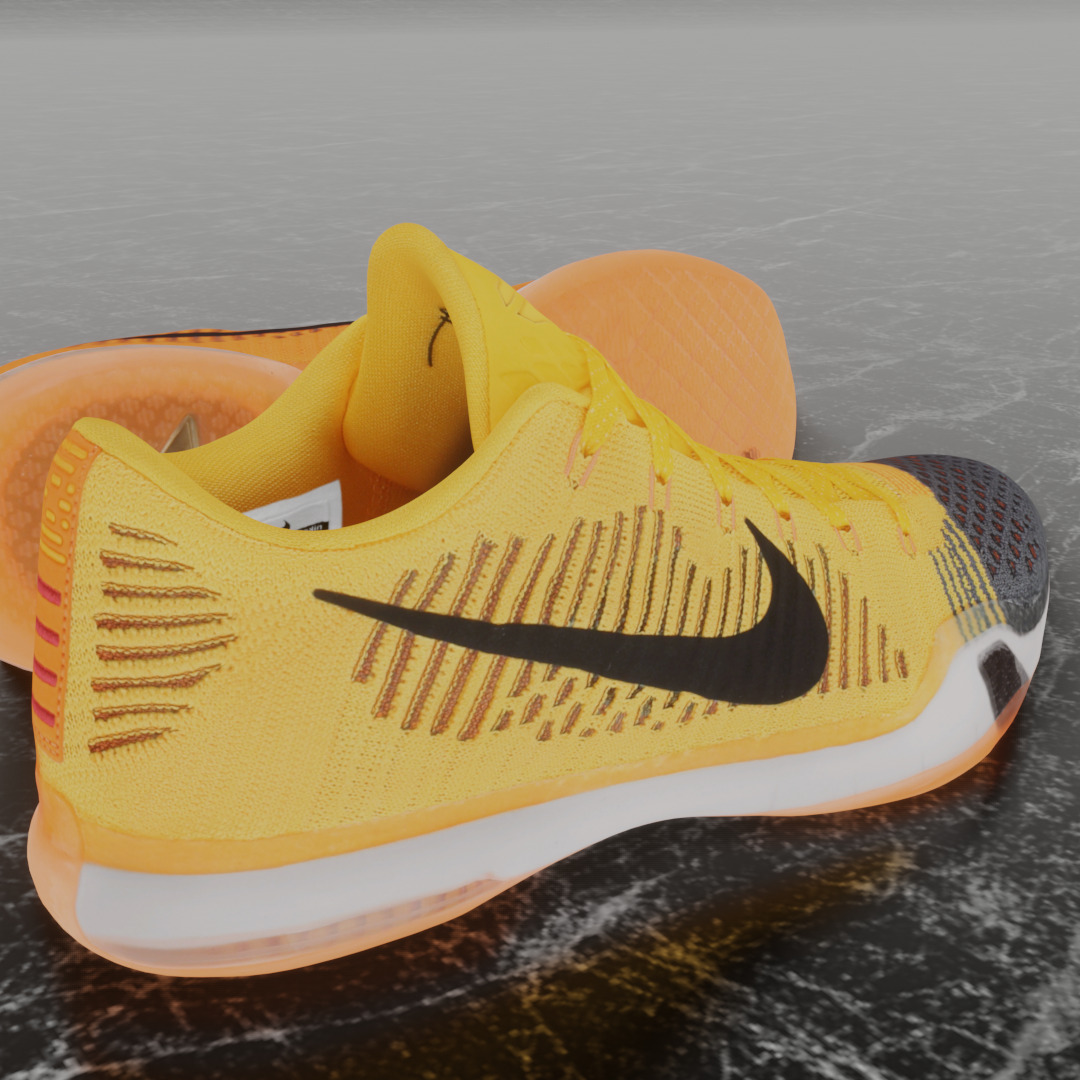 NIKE KOBE 10 ELITE CHESTER 3D SHOES  Low-poly 3D model_10