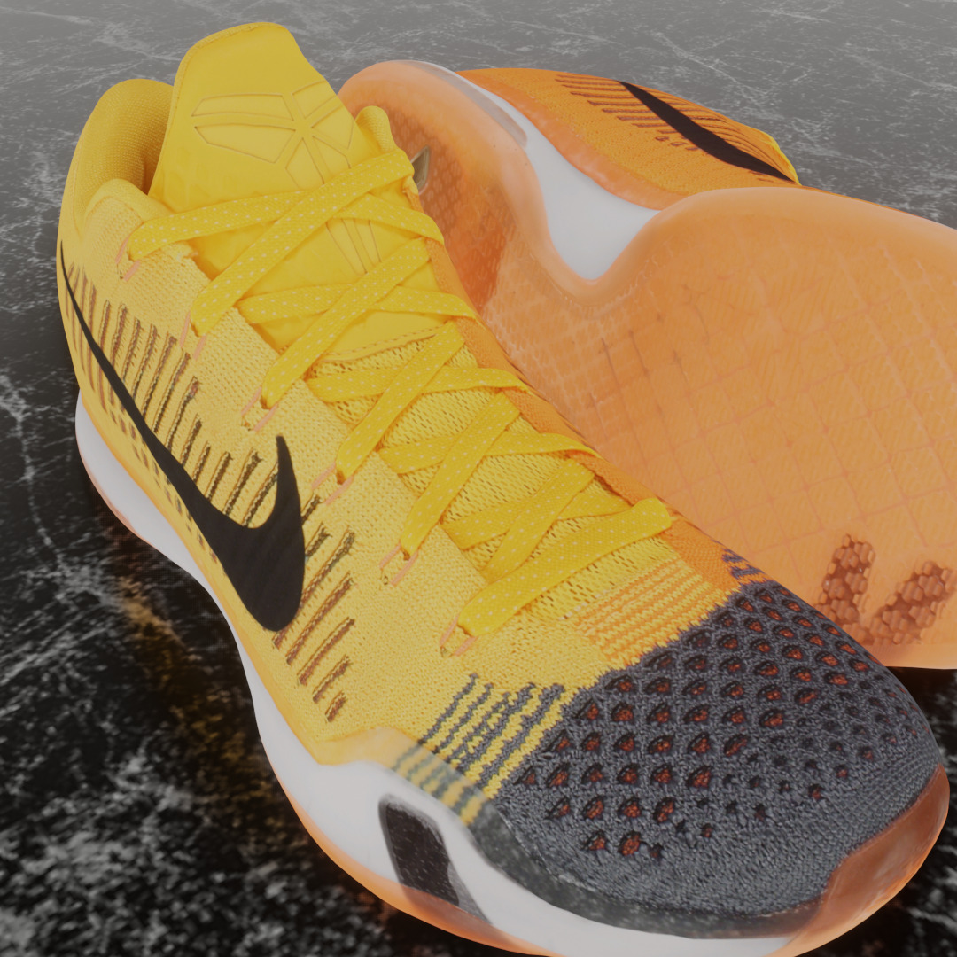 NIKE KOBE 10 ELITE CHESTER 3D SHOES  Low-poly 3D model_12