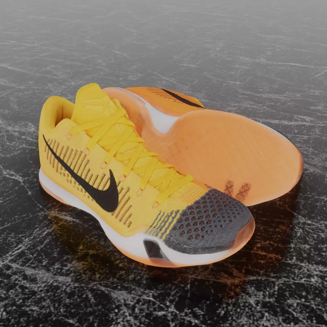 NIKE KOBE 10 ELITE CHESTER 3D SHOES  Low-poly 3D model_0