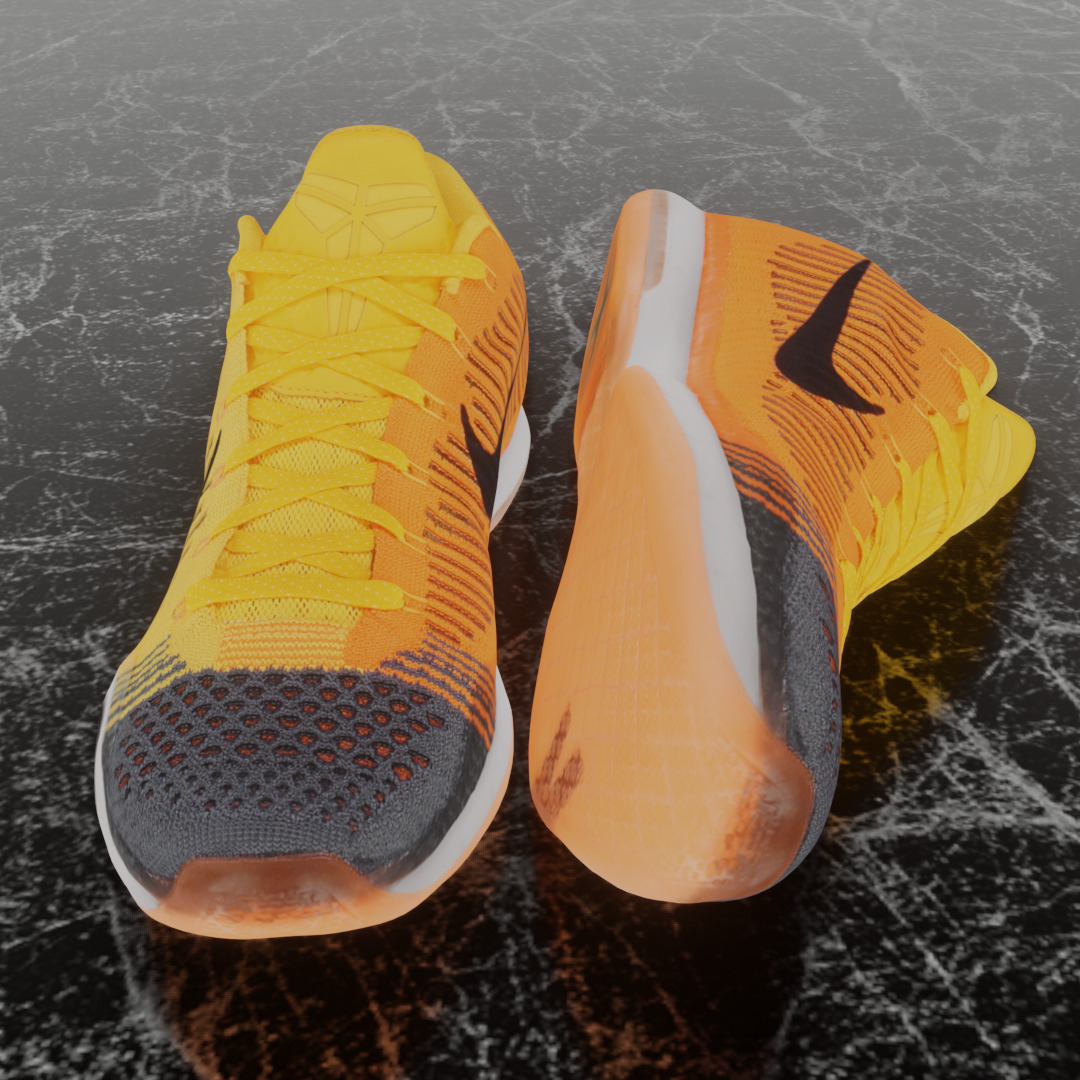 NIKE KOBE 10 ELITE CHESTER 3D SHOES  Low-poly 3D model_3