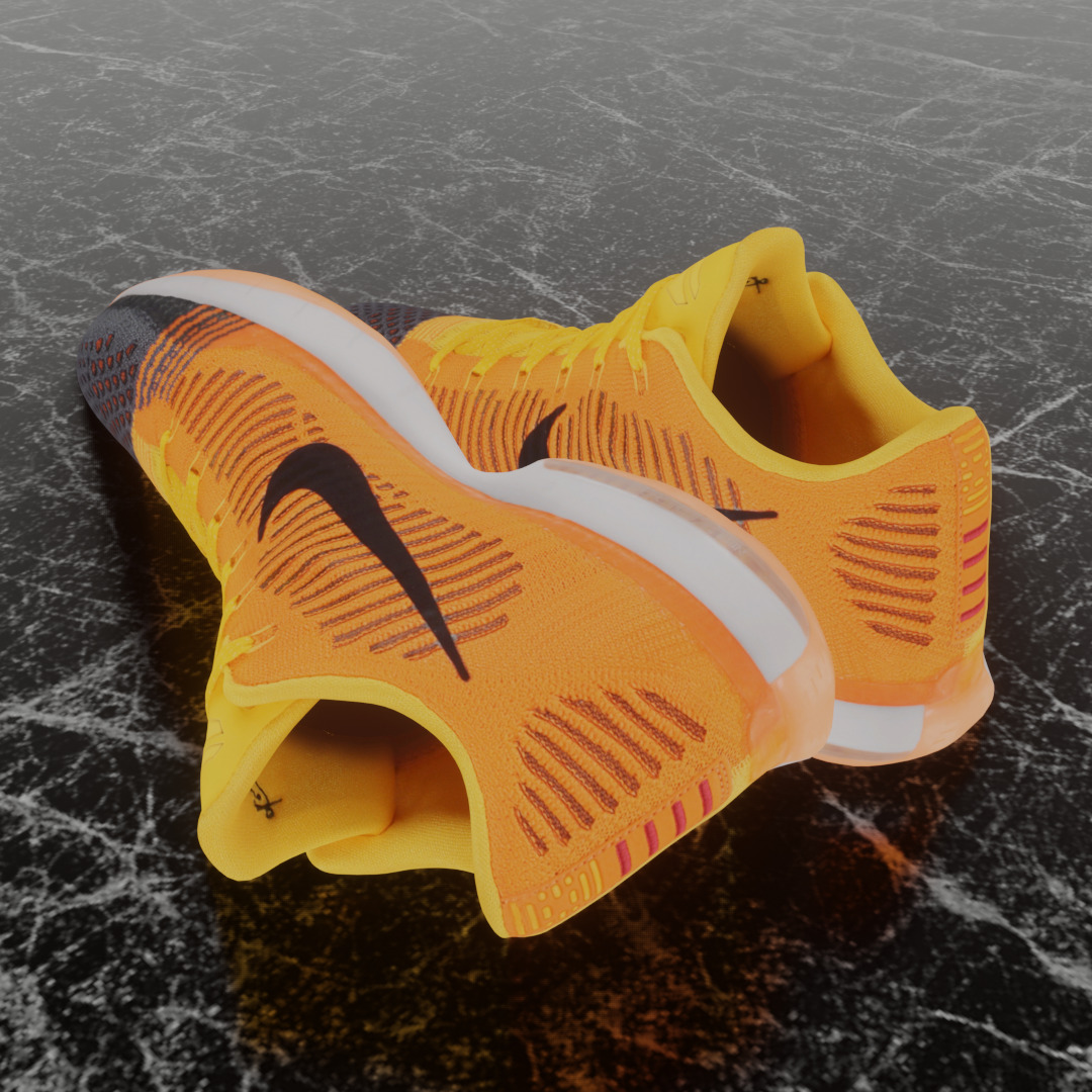 NIKE KOBE 10 ELITE CHESTER 3D SHOES  Low-poly 3D model_6