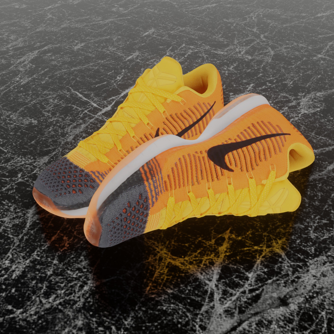 NIKE KOBE 10 ELITE CHESTER 3D SHOES  Low-poly 3D model_1