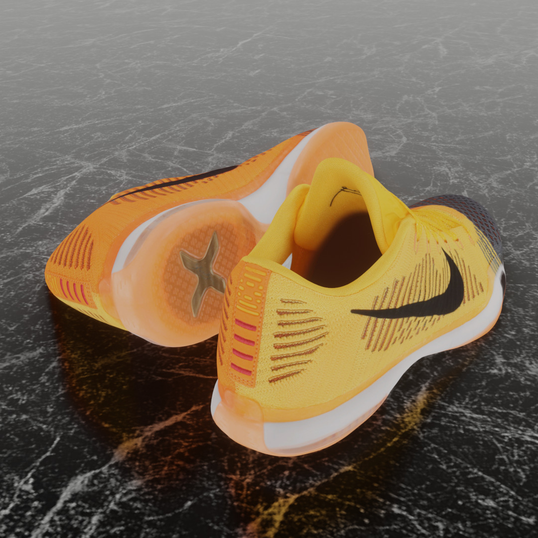 NIKE KOBE 10 ELITE CHESTER 3D SHOES  Low-poly 3D model_5