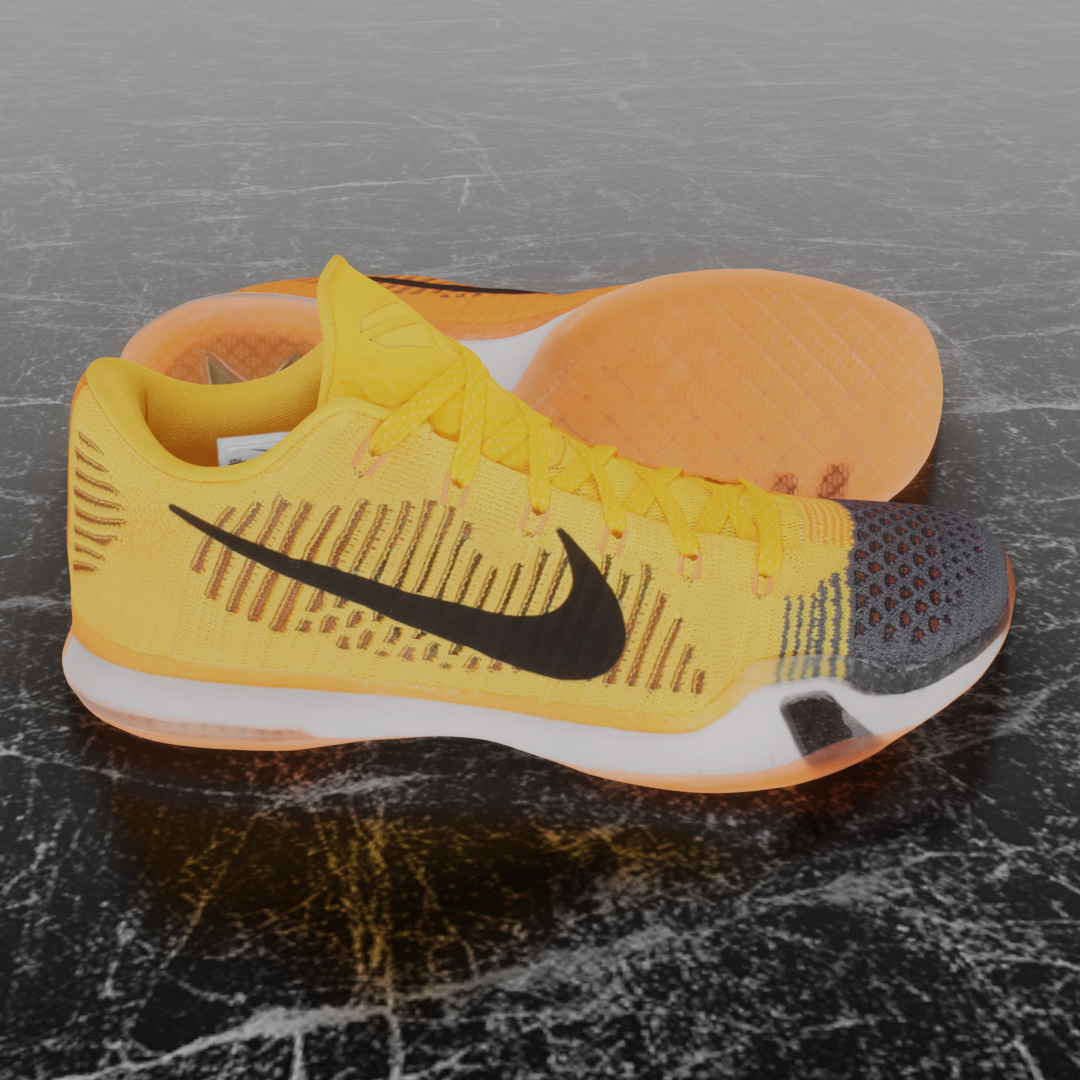 NIKE KOBE 10 ELITE CHESTER 3D SHOES  Low-poly 3D model_4