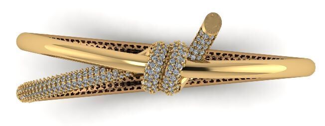 TIFFANY AND CO- KNOT BRACELET WITH SIDE LOCK-- LIGHTWEIGHT 3D print model_1