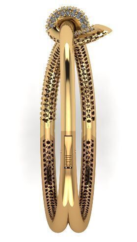 TIFFANY AND CO- KNOT BRACELET WITH SIDE LOCK-- LIGHTWEIGHT 3D print model_2