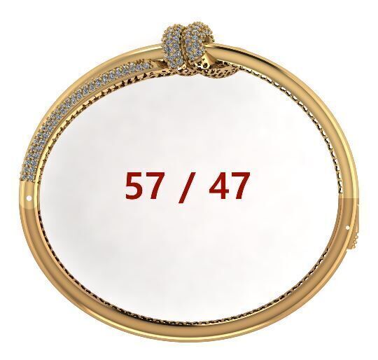 TIFFANY AND CO- KNOT BRACELET WITH SIDE LOCK-- LIGHTWEIGHT 3D print model_3