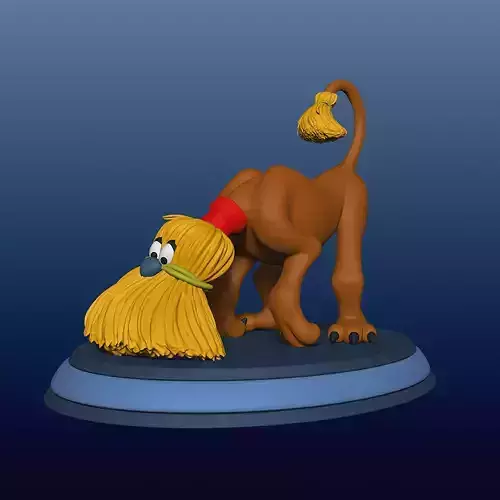 Broom Dog - Alice in Wonderland - 010 3D print model