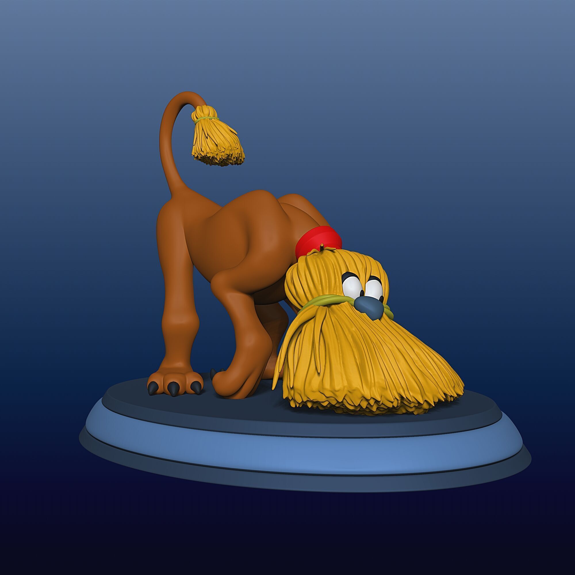Broom Dog - Alice in Wonderland - 010 3D print model_6