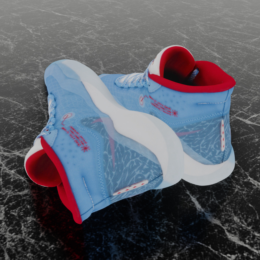 NIKE KD 12 DON C 3D SHOES Low-poly 3D model_6
