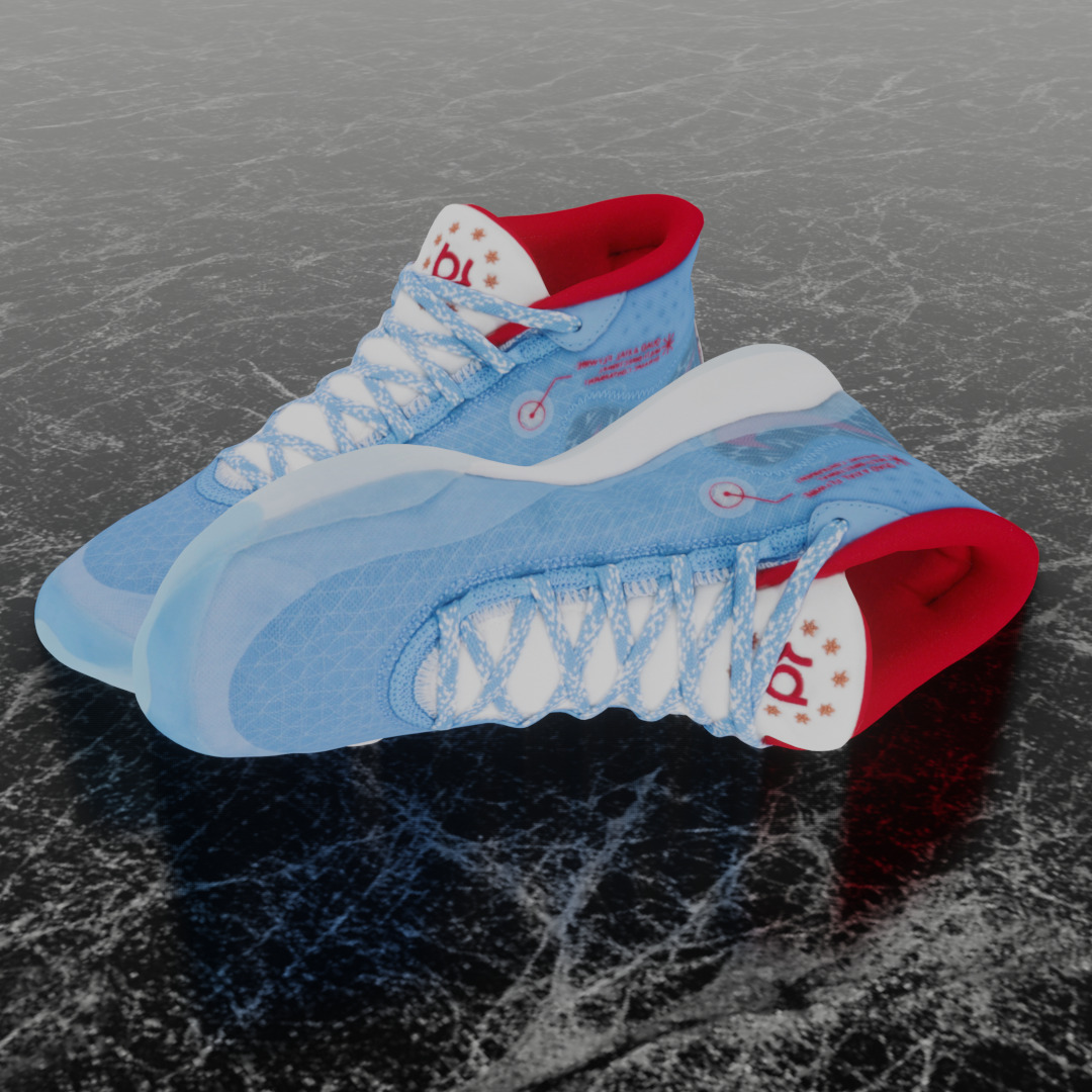 NIKE KD 12 DON C 3D SHOES Low-poly 3D model_1