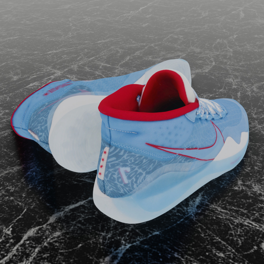 NIKE KD 12 DON C 3D SHOES Low-poly 3D model_5