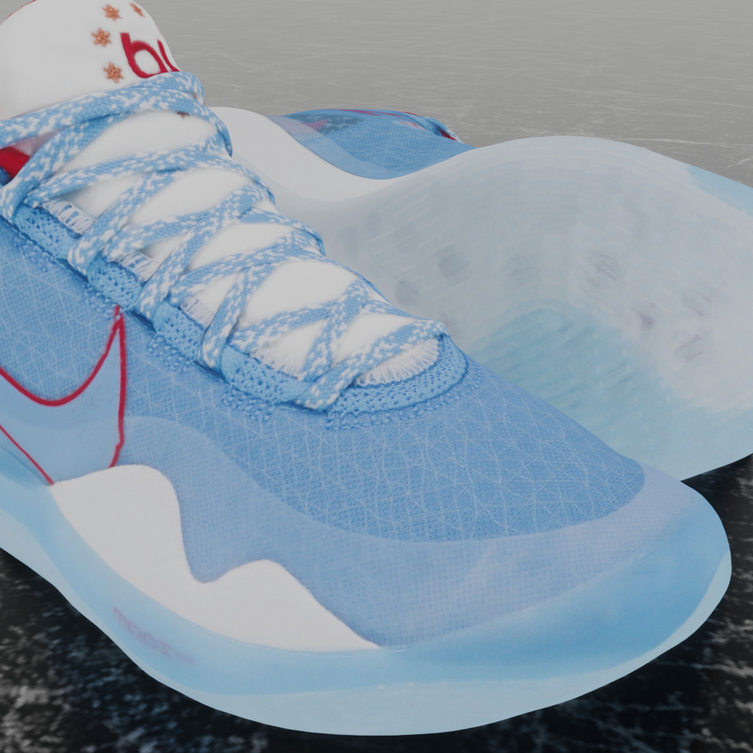NIKE KD 12 DON C 3D SHOES Low-poly 3D model_11