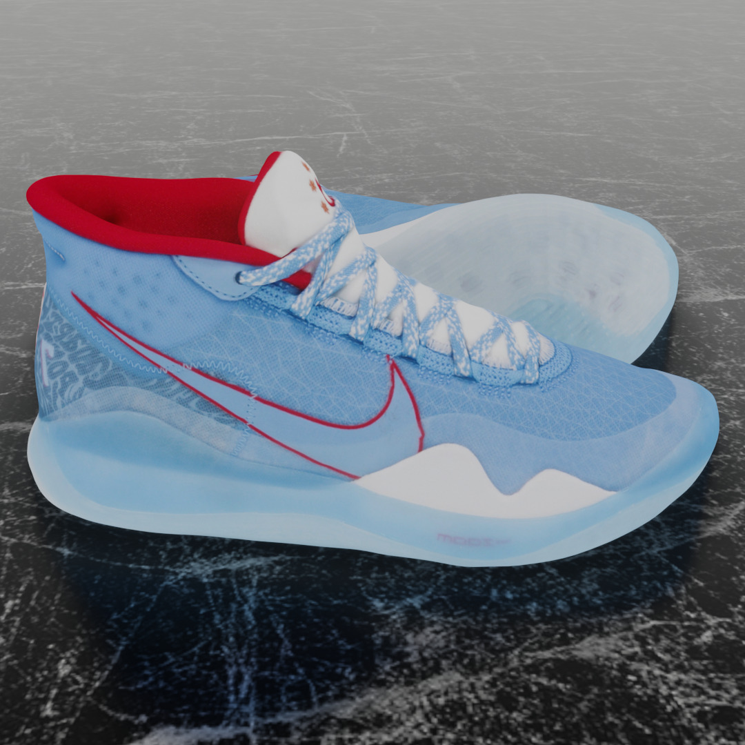 NIKE KD 12 DON C 3D SHOES Low-poly 3D model_4