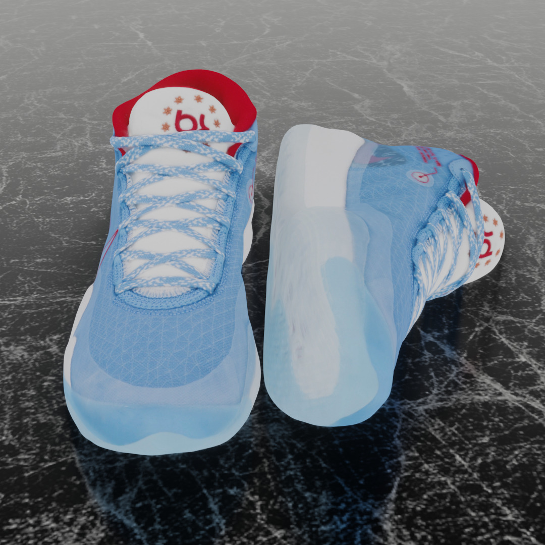 NIKE KD 12 DON C 3D SHOES Low-poly 3D model_3