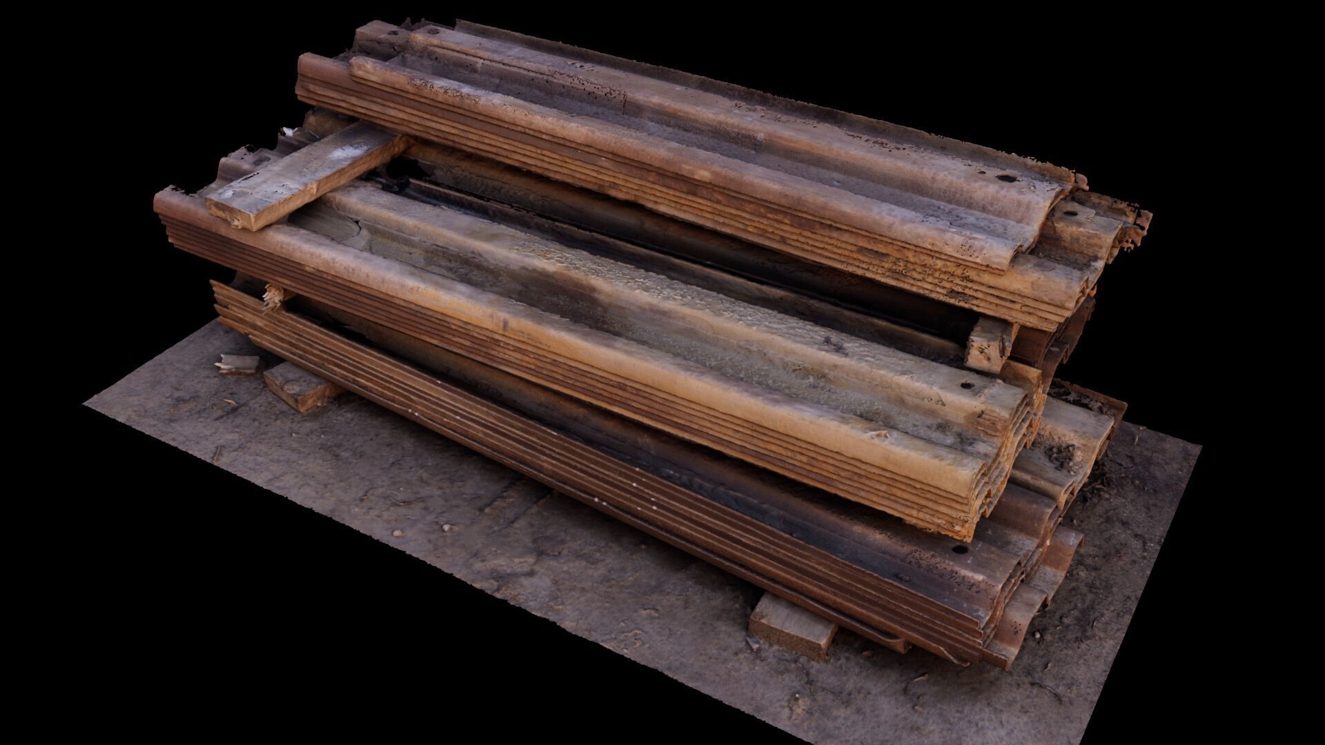 Pile of construction sheets Free 3D model_2