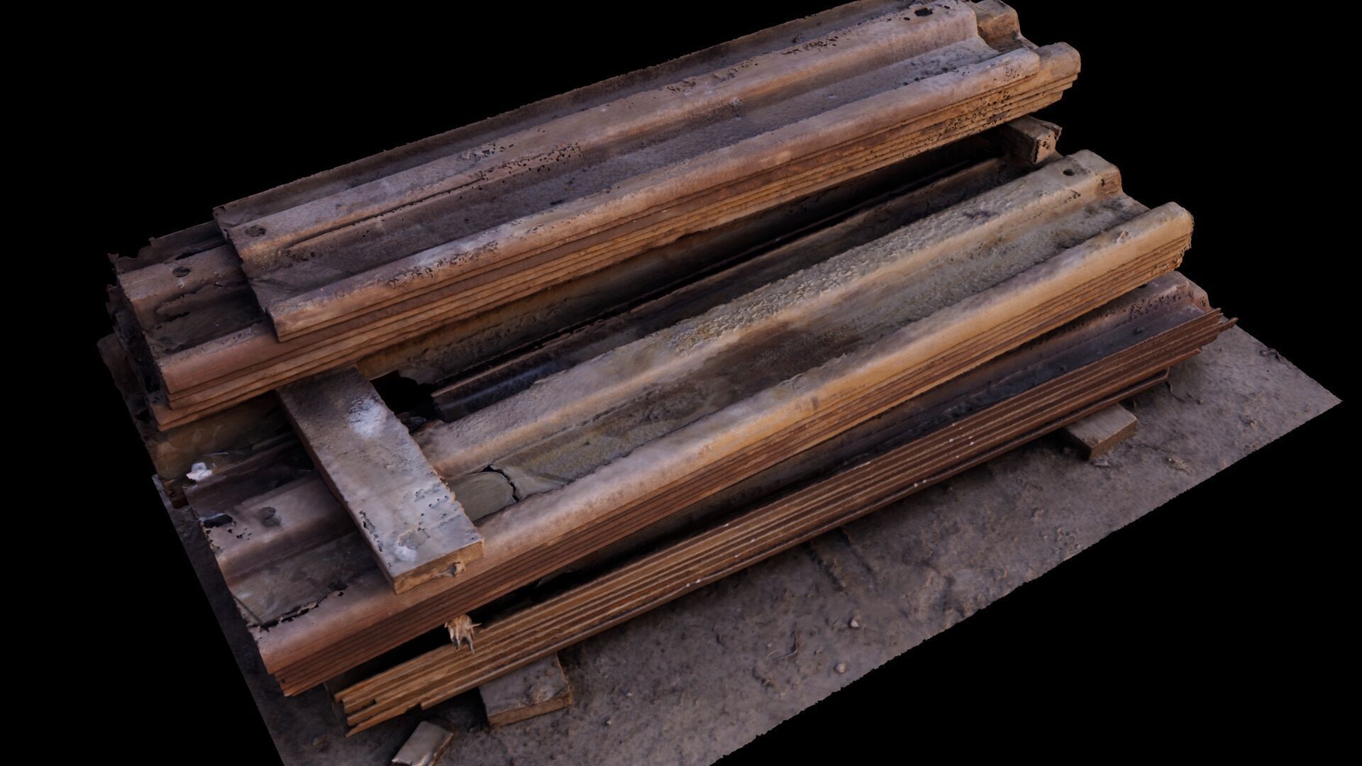 Pile of construction sheets Free 3D model_3