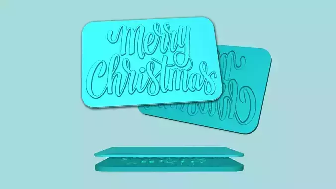 Merry Christmas - Phrase Mold - Maker Template 3D print model