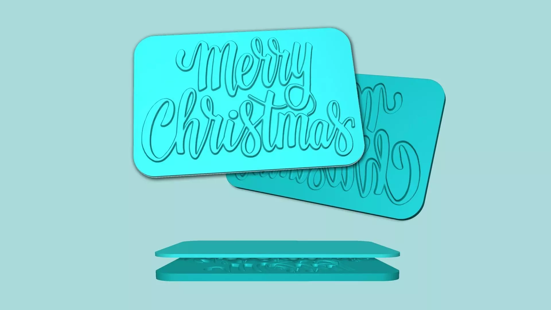 Merry Christmas - Phrase Mold - Maker Template 3D print model_0