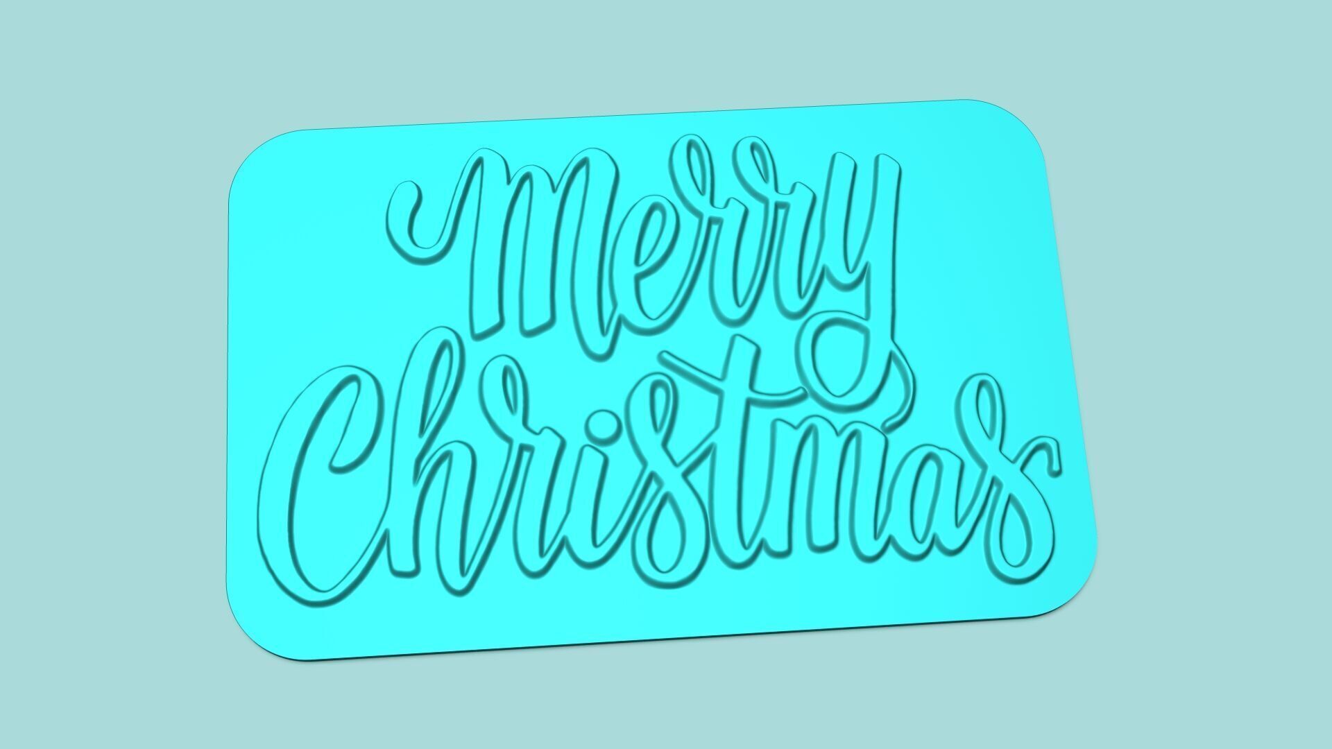 Merry Christmas - Phrase Mold - Maker Template 3D print model_1