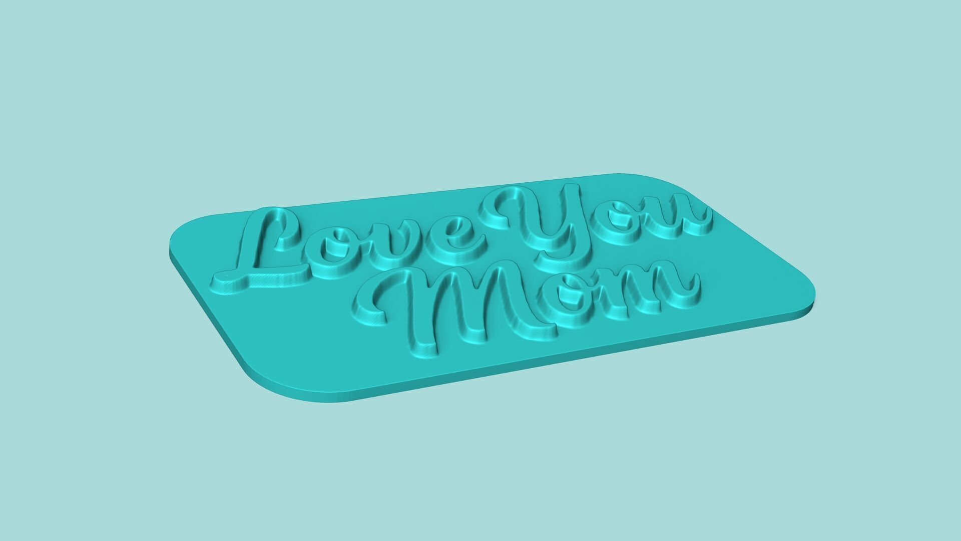 Love You Mom - Phrase Mold - Maker Template 3D print model_2
