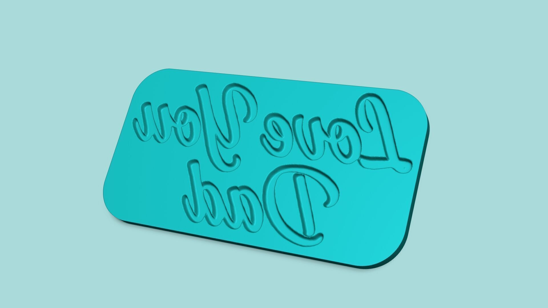 Love You Dad - Phrase Mold - Maker Template 3D print model_11