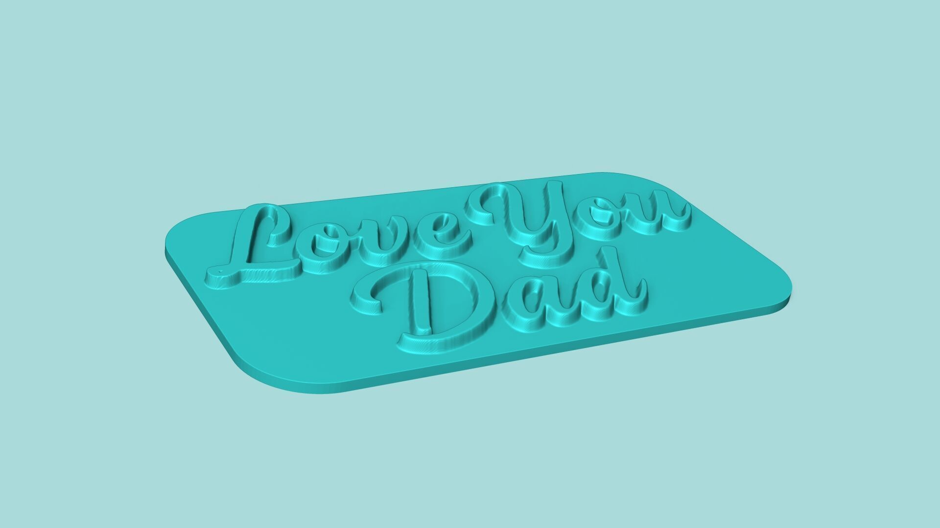 Love You Dad - Phrase Mold - Maker Template 3D print model_2