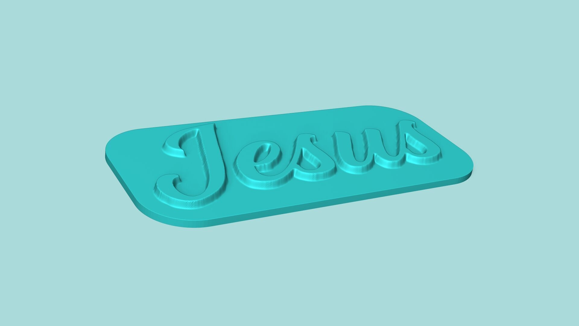 Jesus - Word Mold - Phrase Maker Template 3D print model_2