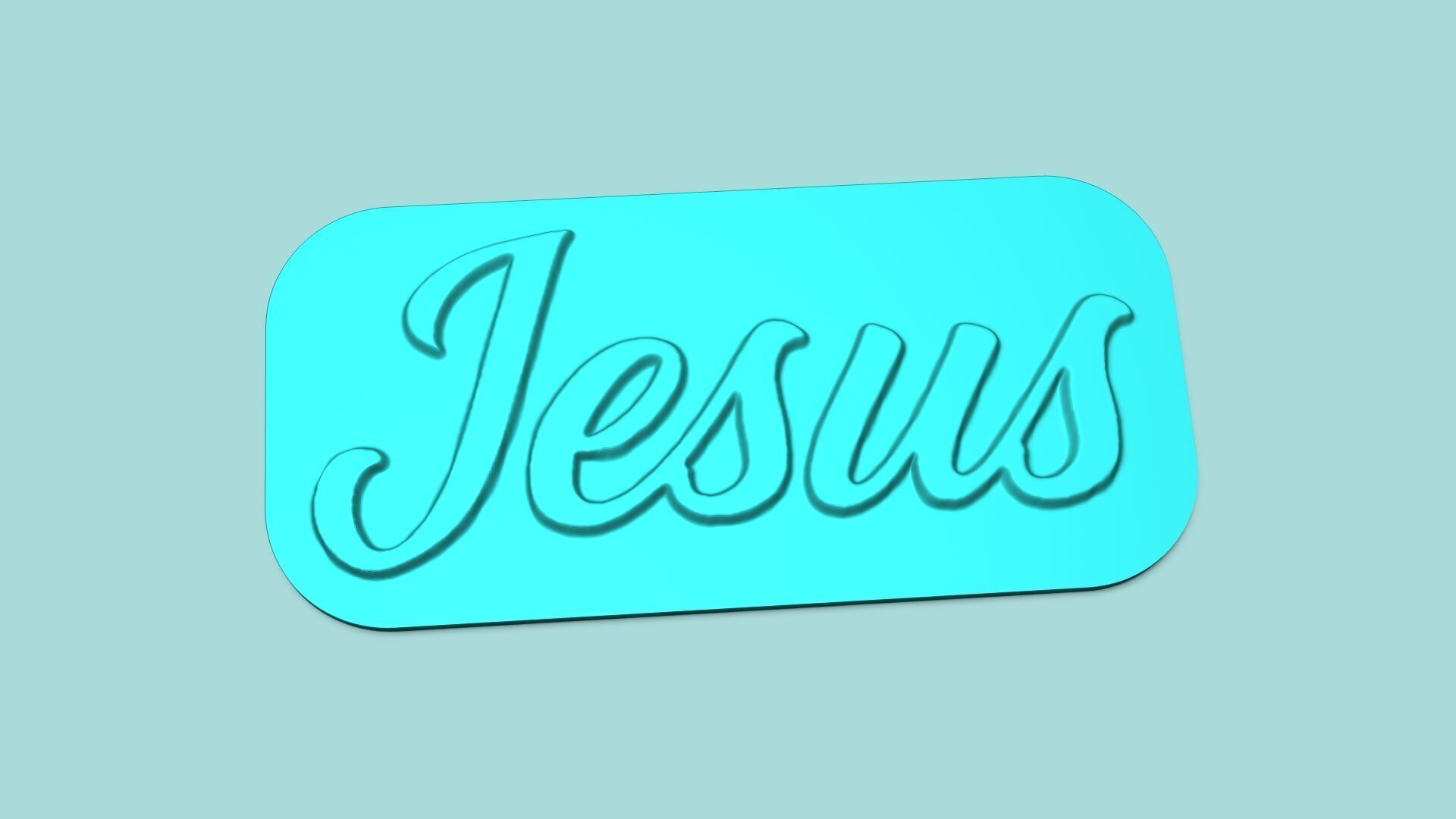 Jesus - Word Mold - Phrase Maker Template 3D print model_1