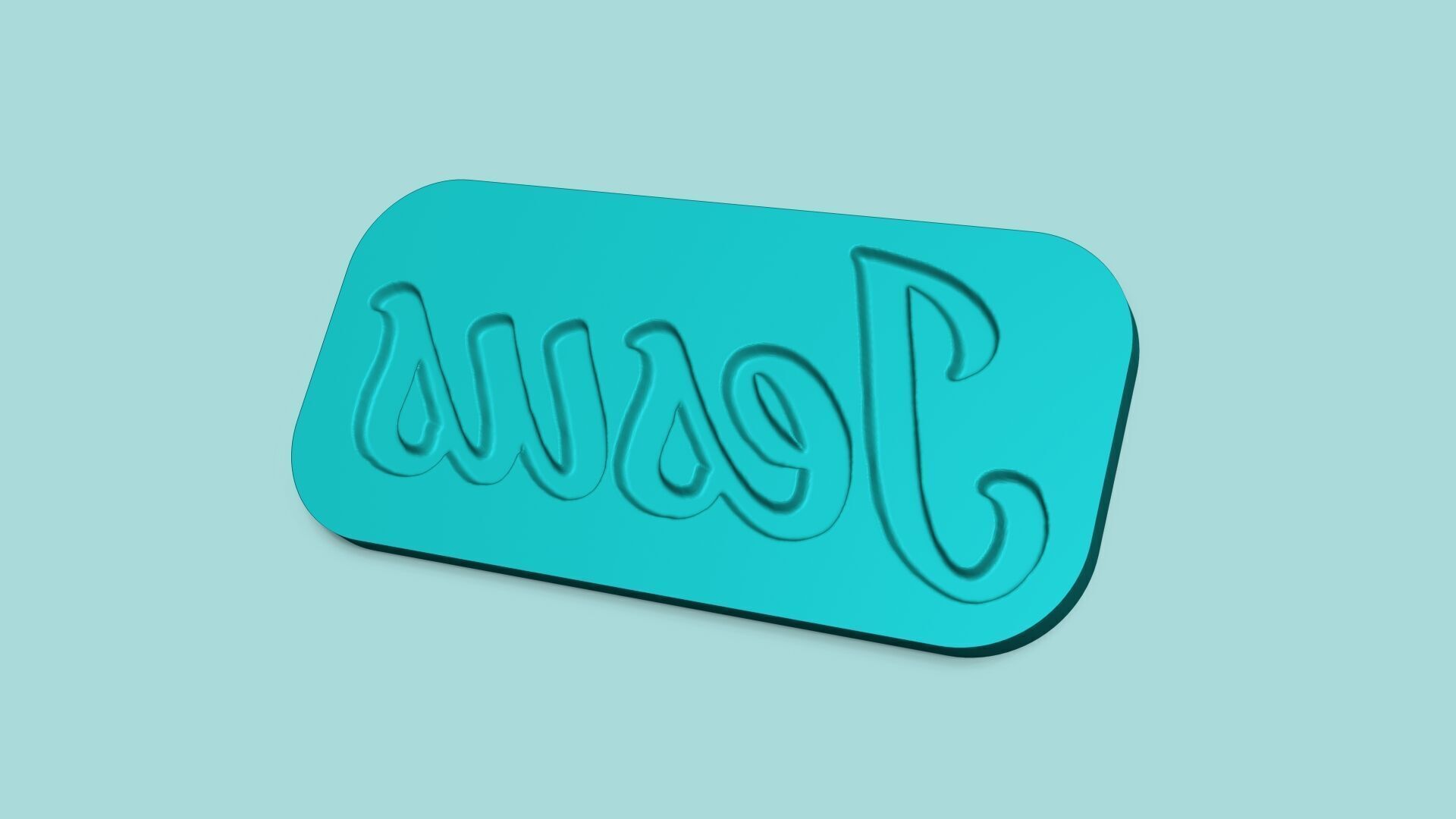 Jesus - Word Mold - Phrase Maker Template 3D print model_11
