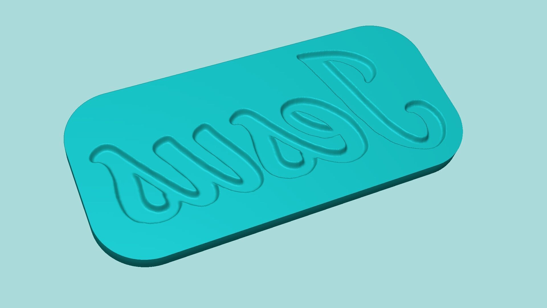 Jesus - Word Mold - Phrase Maker Template 3D print model_3