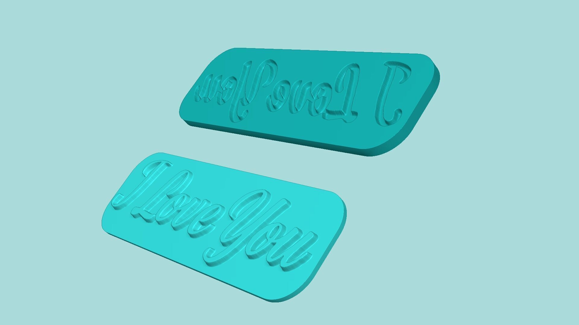 I Love You - Phrase Mold - Maker Template 3D print model_6