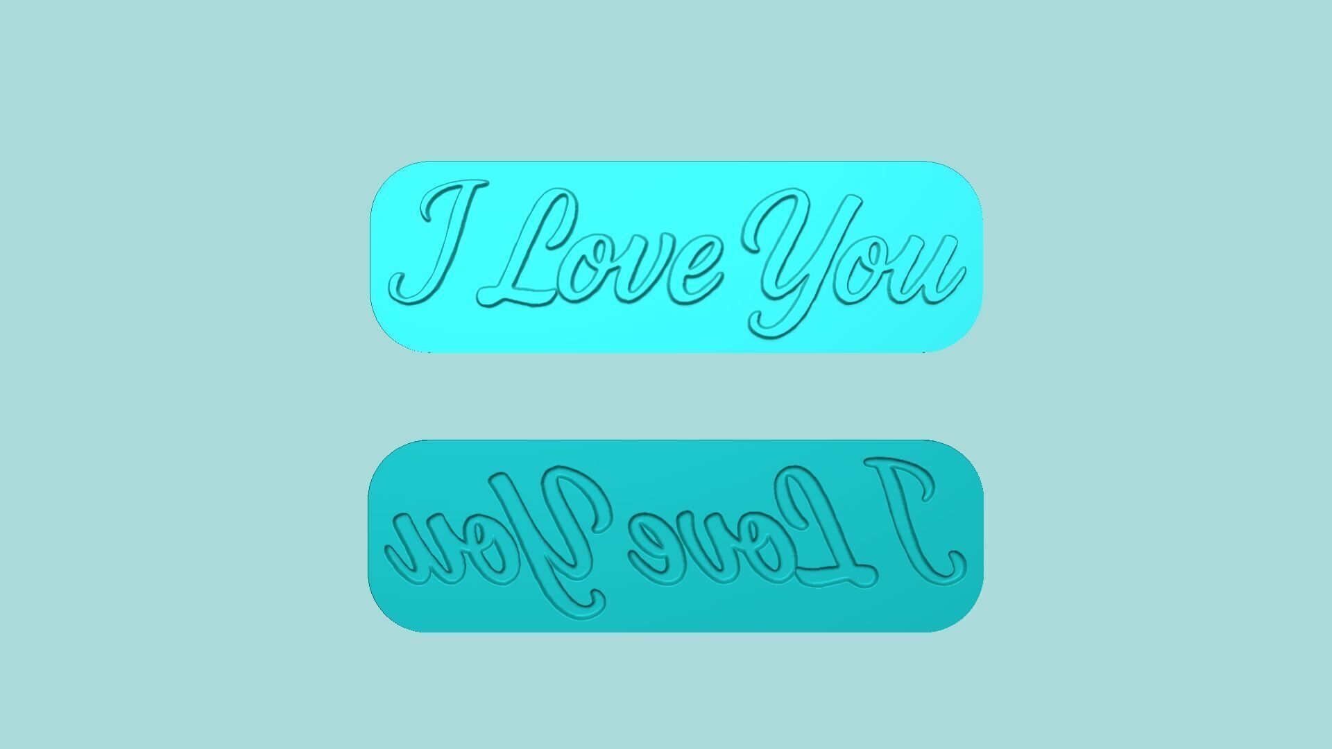I Love You - Phrase Mold - Maker Template 3D print model_7